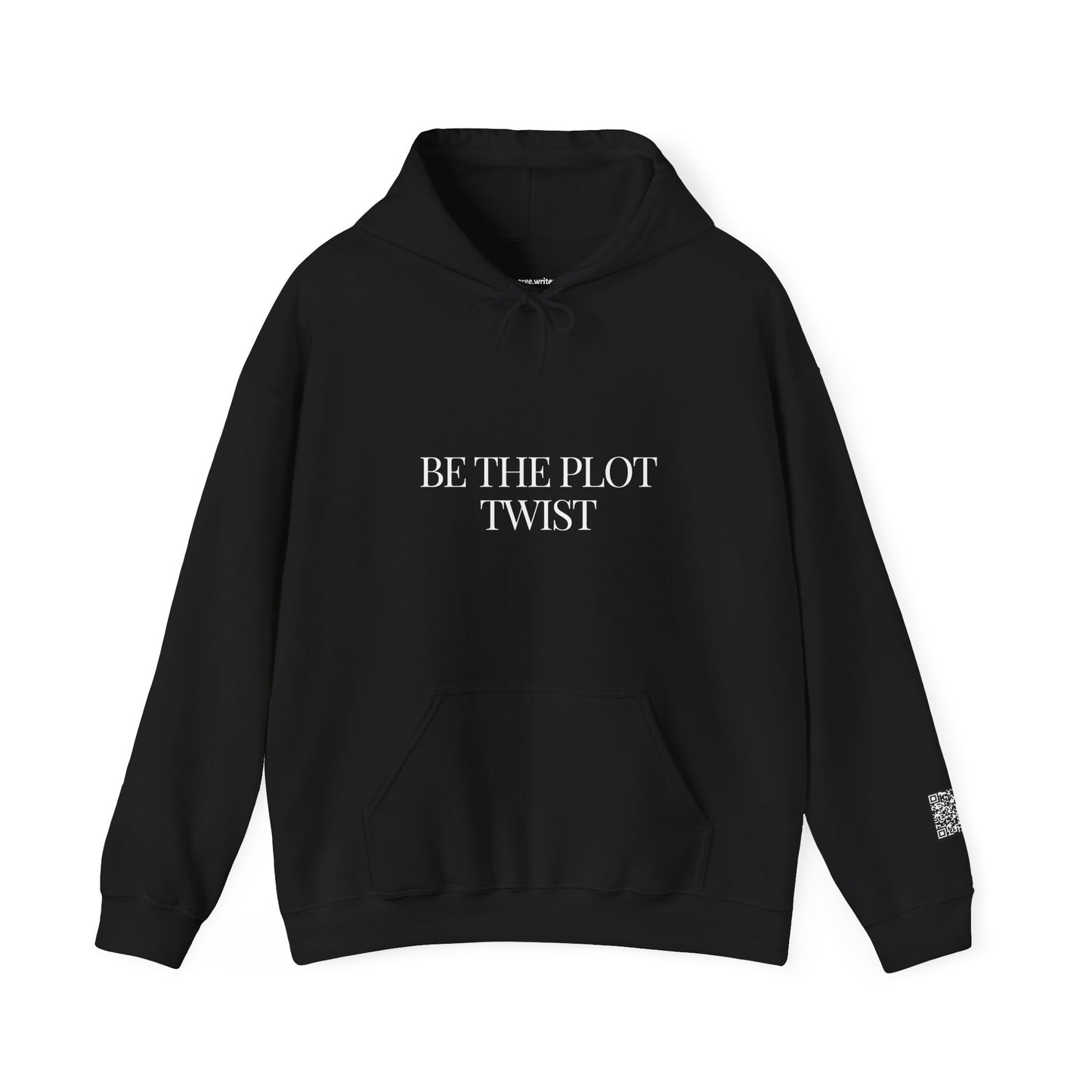 “Be the Plot Twist” QR Code Hoodie