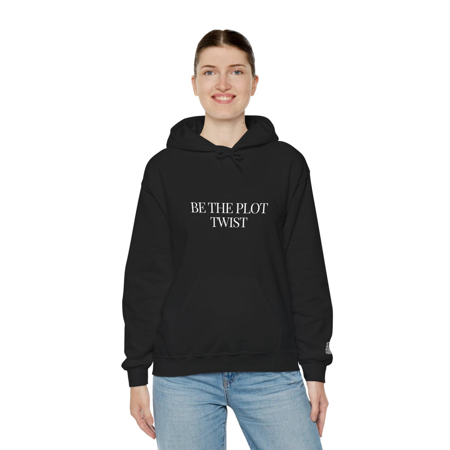 “Be the Plot Twist” QR Code Hoodie