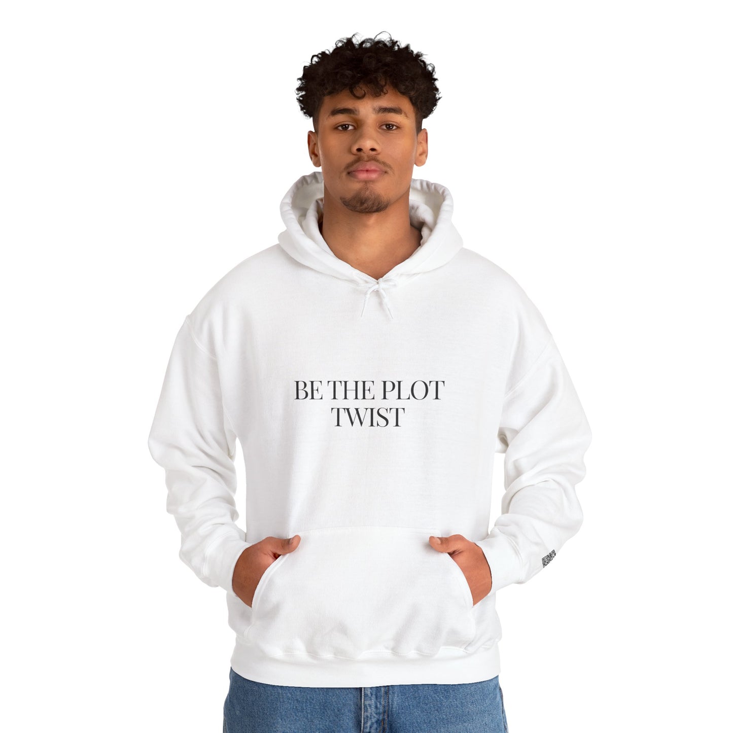 “Be the Plot Twist” QR Code Hoodie